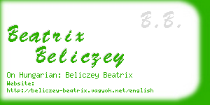 beatrix beliczey business card